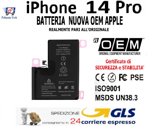 Apple iphone pro batteria - 14,